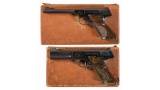 Two Colt Woodsman Second Series Pistols with Boxes