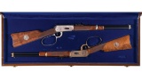 Cased Pair of John Wayne Commemorative 1 of 300 Carbines