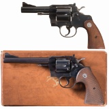 Two Colt 357 Model Double Action Revolvers