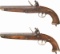 Pair of Belgian Flintlock Pistols