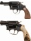 Two Snub Nose Double Action Revolvers