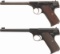 Two Colt Woodsman Pattern Semi-Automatic Pistols