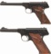 Two Colt 2nd Series Woodsman Semi-Automatic Pistols