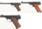 Three Colt Woodsman Pattern Semi-Automatic Pistols