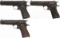 Three Argentine 1911 Pattern Semi-Automatic Pistols