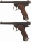 Two Japanese Semi-Automatic Pistols