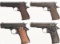 Four Spanish Semi-Automatic Pistols