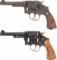 Two Smith & Wesson Double Action Military Revolvers