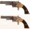 Two Smith & Wesson Model No. 1 Tip-Up Revolvers