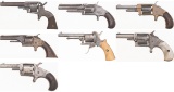Seven Antique Revolvers