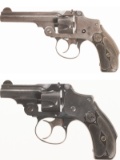 Two Smith & Wesson .32 Safety Hammerless Double Action Revolvers