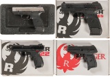 Four Ruger Semi-Automatic Pistols