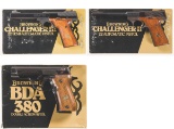 Three Browning Semi-Automatic Pistols with Boxes