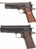 Two John Giles Upgraded Colt Semi-Automatic Pistols