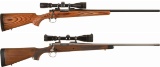 Two Remington Model 700 Bolt Action Rifles with Scopes