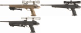 Three Savage Bolt Action Silhouette Pistols with Scopes