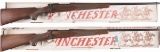Two Boxed Winchester Model 70 Bolt Action Rifles