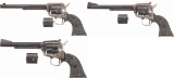 Three Colt Single Action Revolvers with Extra Cylinders