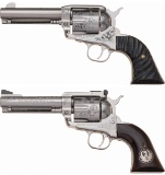 Two Engraved Ruger Single Action Revolvers