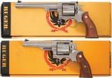 Two Boxed Double Action Ruger Revolvers