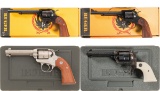 Four Ruger Single-Six Single Action Revolvers