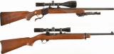 Two Ruger Long Guns with Scopes