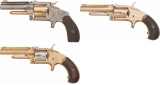 Three Antique Marlin Spur Trigger Revolvers