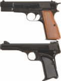 Two Belgian Browning Semi-Automatic Pistols