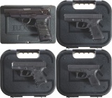 Four Semi-Automatic Pistol with Cases