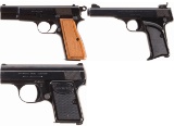 Three Belgian Browning Semi-Automatic Pistols