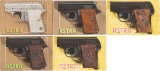 Five Boxed Astra Semi-Automatic Pocket Pistols