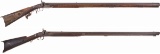Two Antique American Percussion Long Guns