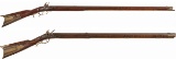 Two Flintlock American Long Rifles