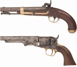 Two Antique American Percussion Handguns
