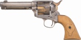 Antique Engraved and Gilded Frontier Six Shooter Revolver