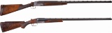 Two Engraved Ithaca Shotguns