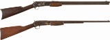 Two Colt Lightning Slide Action Rifles
