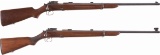 Two Winchester Model 52 Sporter Bolt Action Rifles