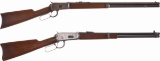Two Pre-World War II Winchester Lever Action Long Guns