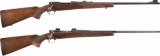 Two Pre-64 Winchester Model 70 Bolt Action Rifles