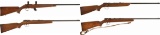 Four Remington Rimfire Bolt Action Rifles