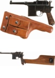 Two Mauser Broomhandle Pistols