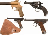 Three Handguns and One Flare Pistol