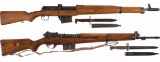 Two Egyptian Contract Semi-Automatic Rifles with Bayonets
