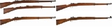 Four Chilean Military Mauser Bolt Action Rifles