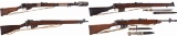 Four Short Magazine Lee-Enfield Bolt Action Military Long Arms