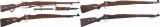 Four Military Mauser Bolt Action Rifles