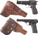 Two Fabrique Nationale Semi-Automatic Pistols with Holsters