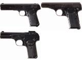 Three Fabrique Nationale Semi-Automatic Pistols