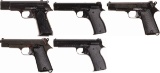 Five French Semi-Automatic Pistols